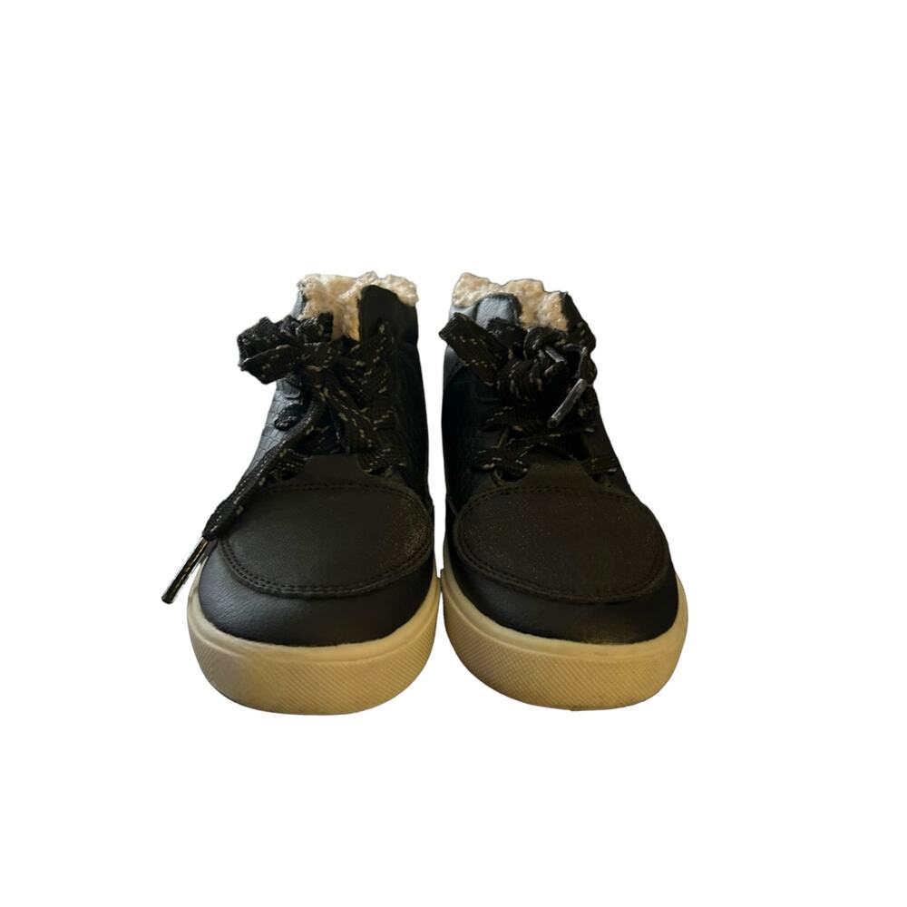 OshKosh Castle Ankle Boots Unisex Kids Sz 7M Black Classic Round Toe Lace Up